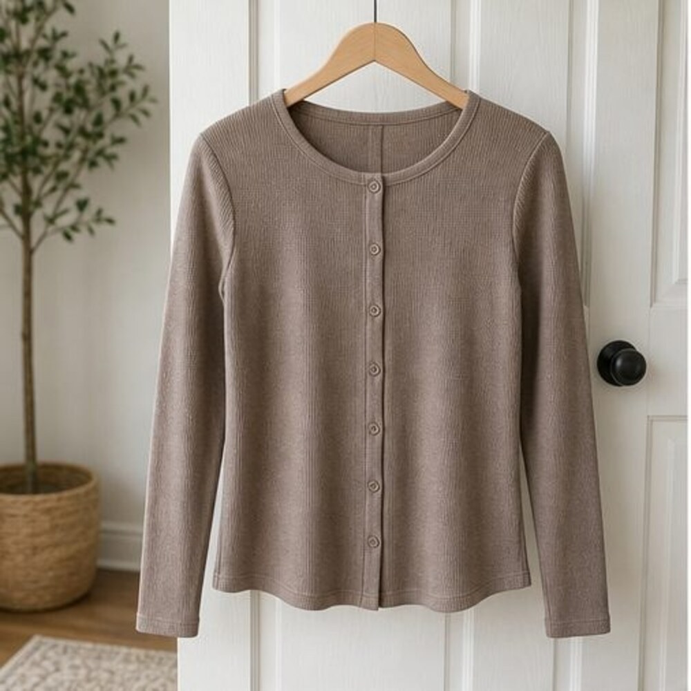 Taupe Peplum Top